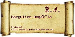 Margulies Angéla névjegykártya